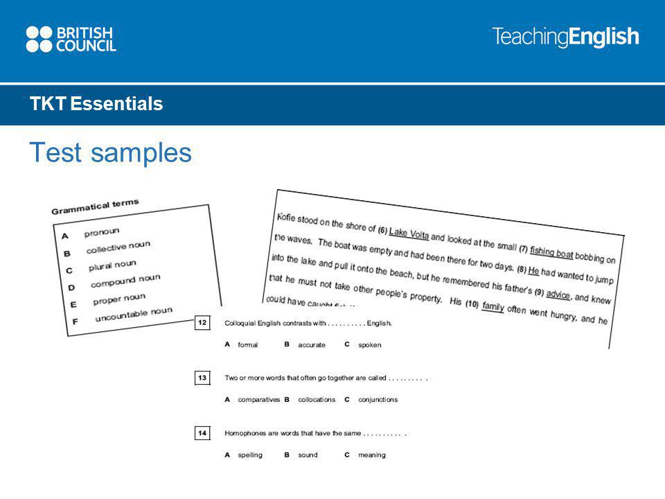 TKT Essentials Test samples