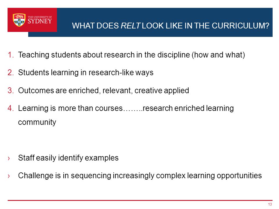 WHAT DOES RELT LOOK LIKE IN THE CURRICULUM.