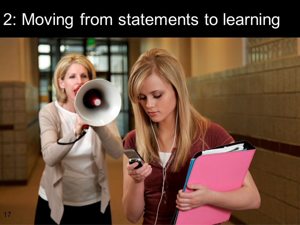 17 2: Moving from statements to learning