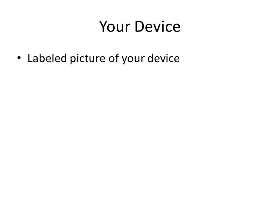 Your Device Labeled picture of your device