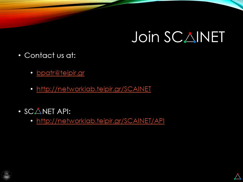 Contact us at:   SC NET API:   Join SC INET