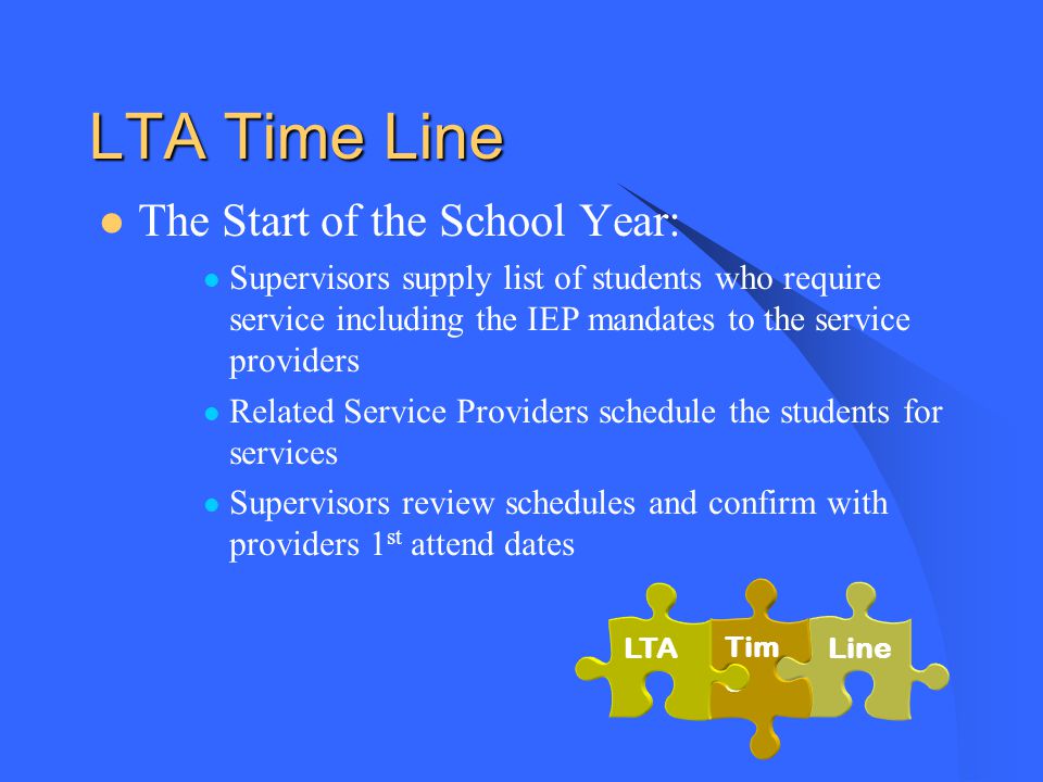 Related Service Long Term Absence (LTA) Procedures An Administrators