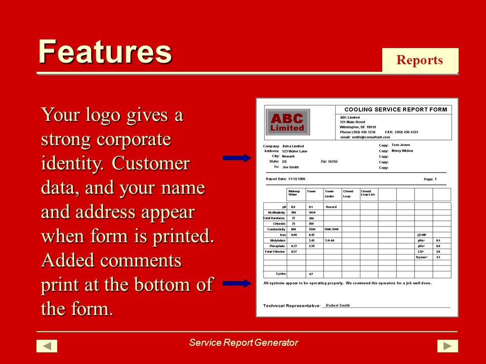 Reports Your logo gives a strong corporate identity.