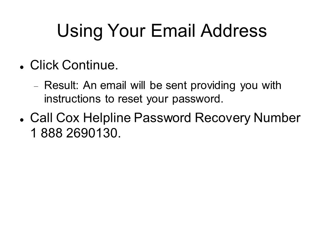 Using Your  Address Click Continue.
