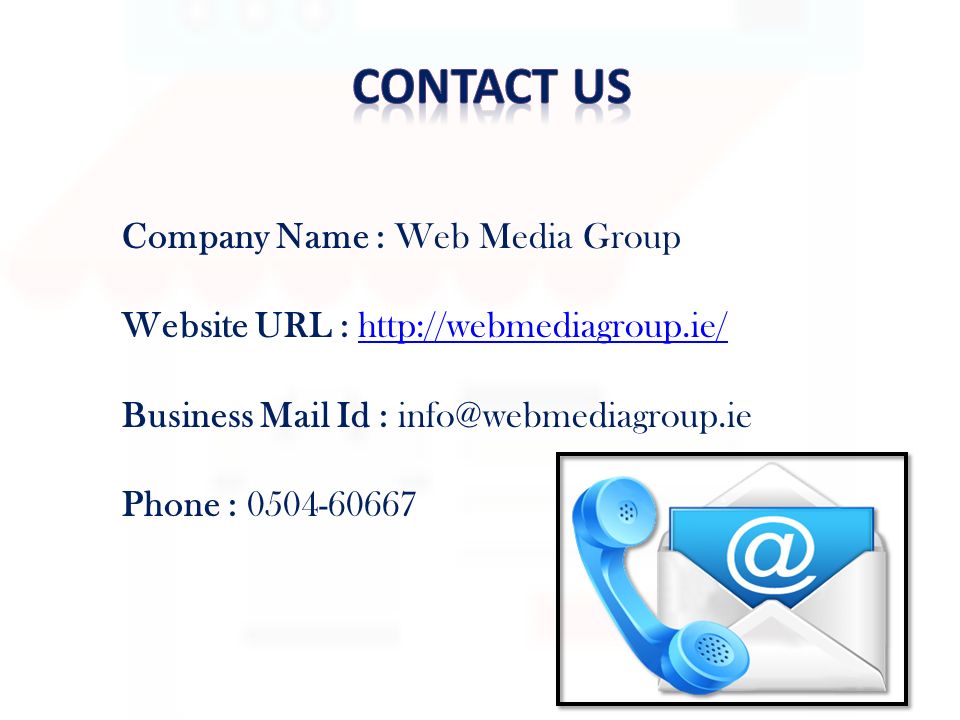 Company Name : Web Media Group Website URL :   Business Mail Id : Phone :