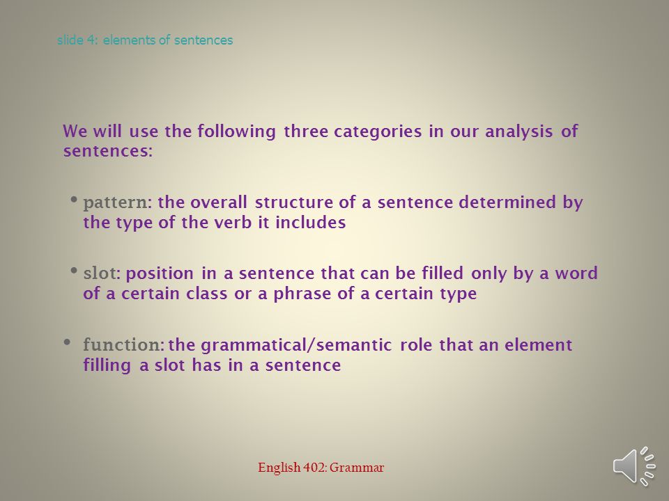 Sentence Sentence