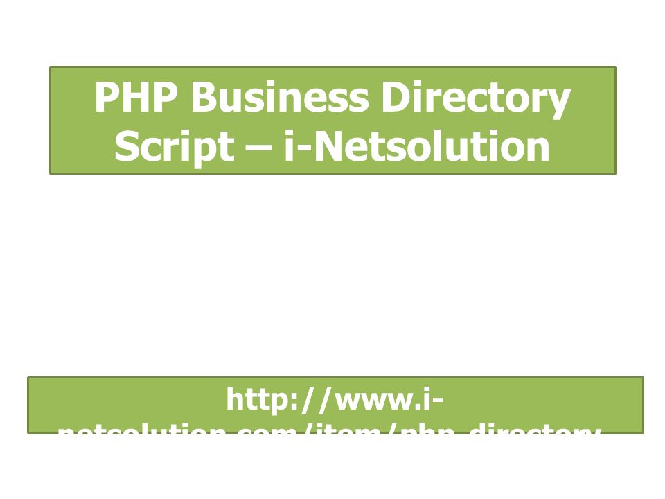 PHP Business Directory Script – i-Netsolution   netsolution.com/item/php-directory- script/891262