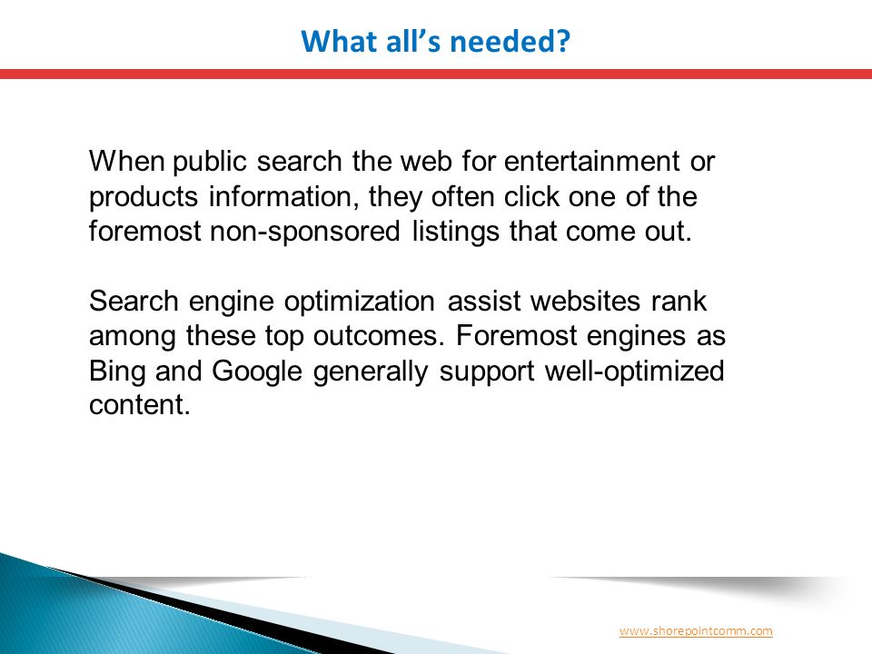 When public search the web for entertainment or products information, they often click one of the foremost non-sponsored listings that come out.