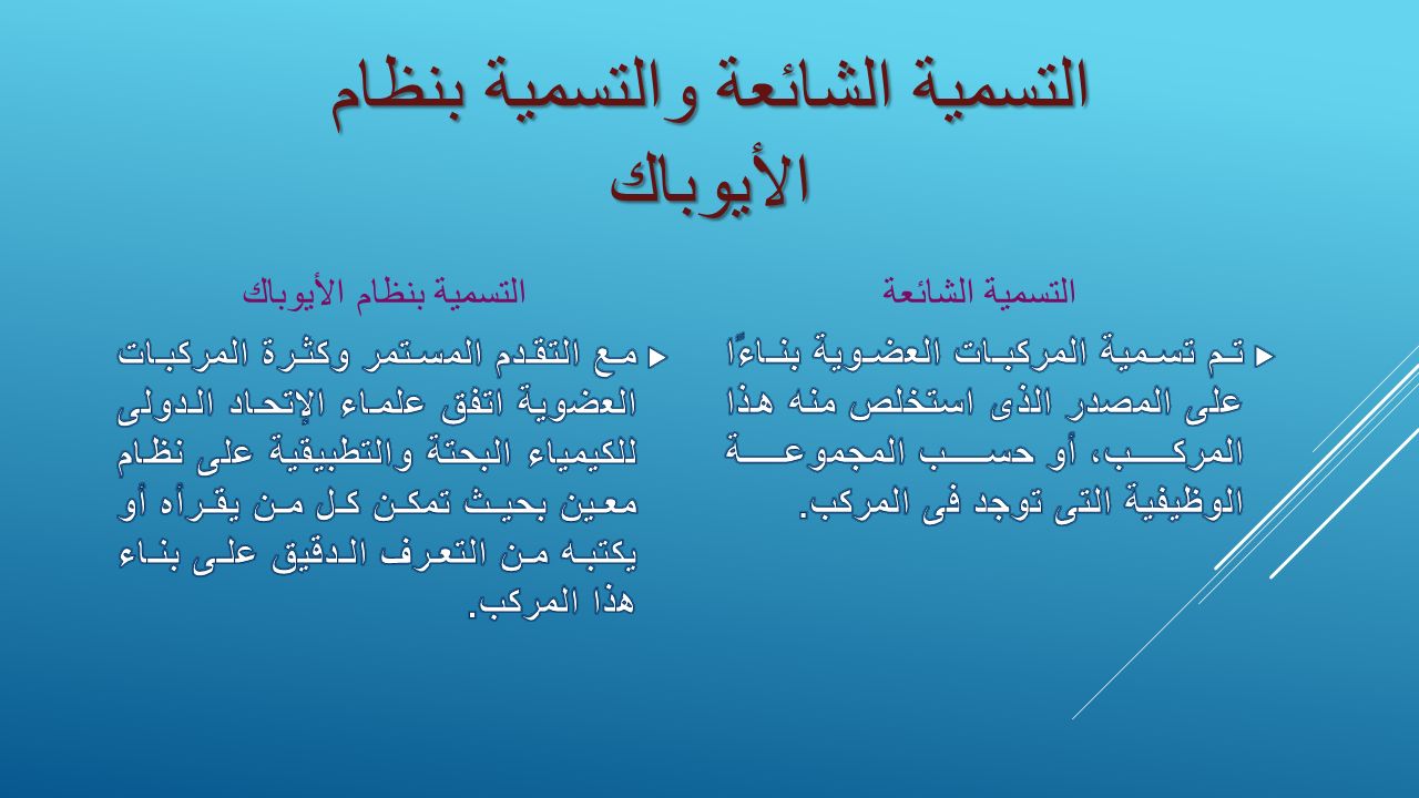 تسمية الألكانات بنظام الأيوباك Ppt Download
