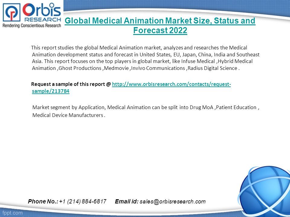 Global Medical Animation Market Size, Status and Forecast 2022 Phone No.:  +1 (214) id: - ppt download