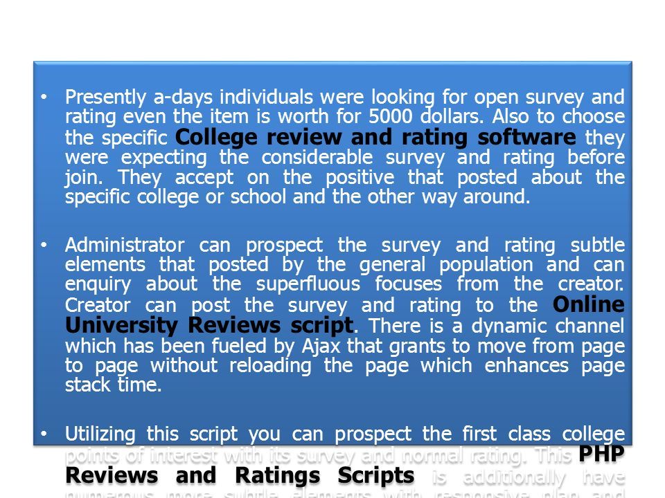 Presently a-days individuals were looking for open survey and rating even the item is worth for 5000 dollars.