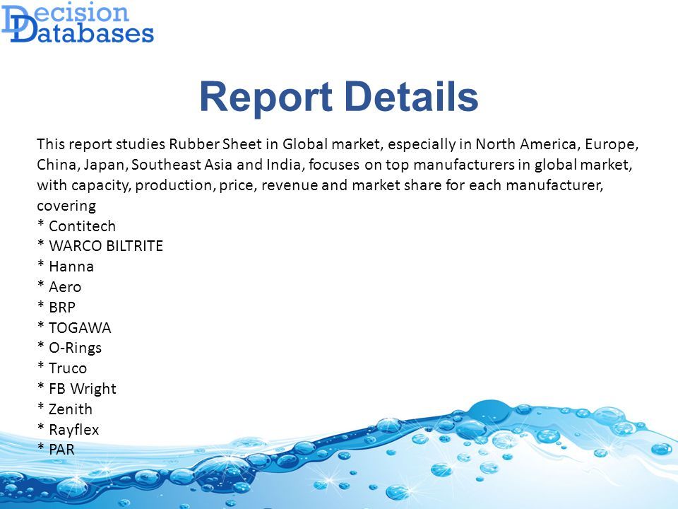 Global Rubber Sheet Market Research Report The Report Added On Rubber Sheet Market By Decisiondatabases Com To Its Huge Database This Research Ppt Download Global Rubber Sheet Market Research Report The Report Added On Rubber Sheet Market By Decisiondatabases Com To Its Huge Database This Research Ppt Download