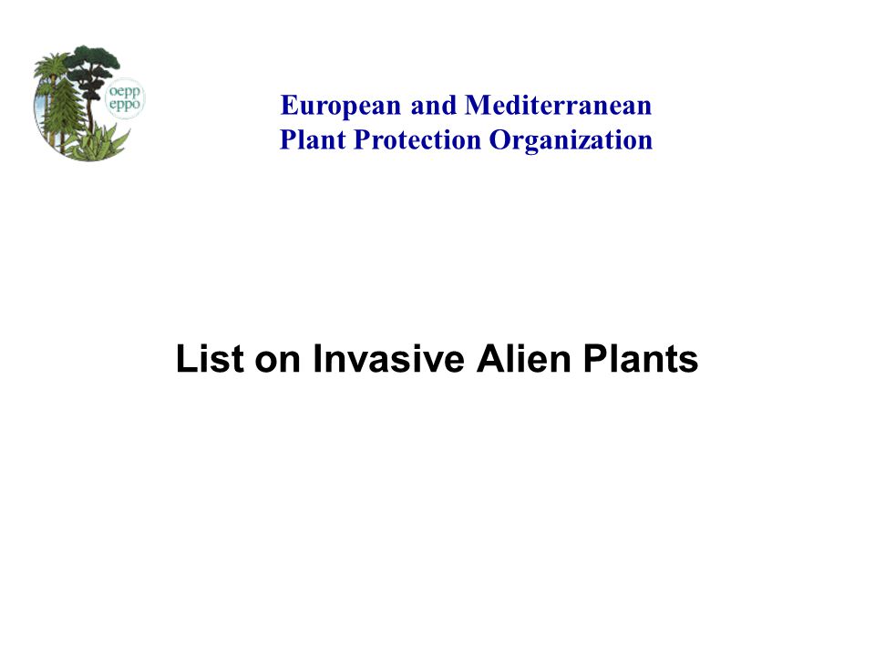 List on Invasive Alien Plants European and Mediterranean Plant Protection Organization