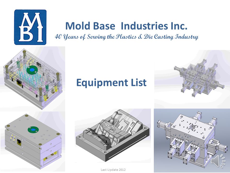 Equipment List Last Update 2012 Mold Base Industries Inc. 40 Years of