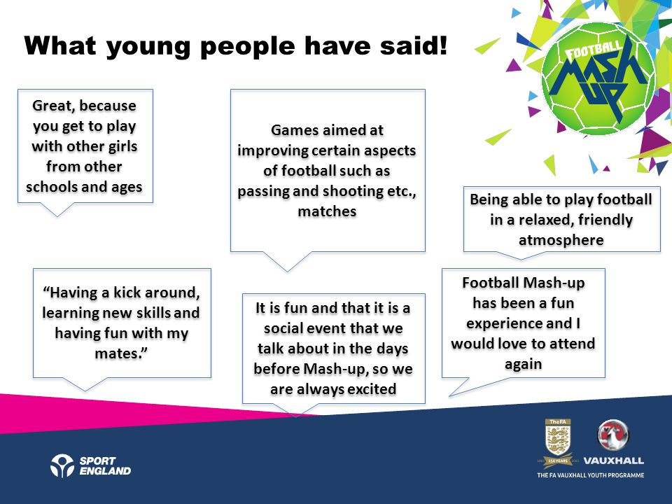 What young people have said.