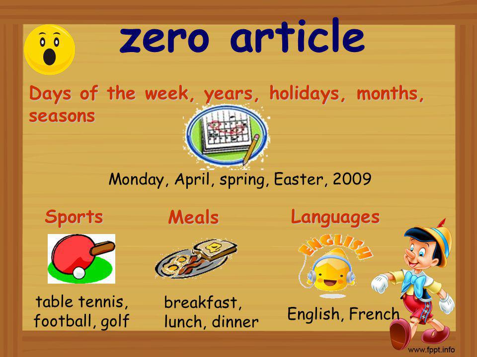 zero article Peoples personal names, Peoples titles Streets, squares, parks, parts of town Continents, countries, towns Mr Brown, Miss Chan, Mary, John Oxford Road, Victoria Park North America, Canada, Toronto