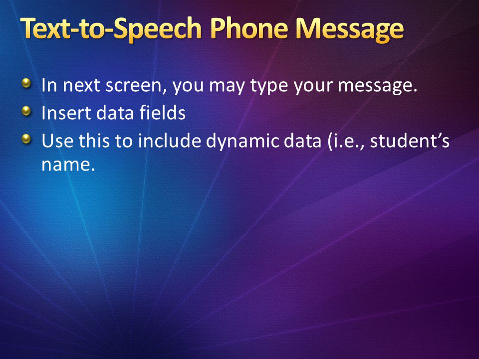 In next screen, you may type your message.