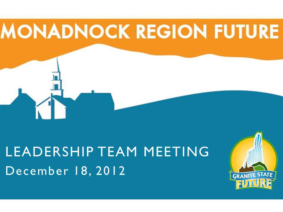 LEADERSHIP TEAM MEETING December 18, 2012