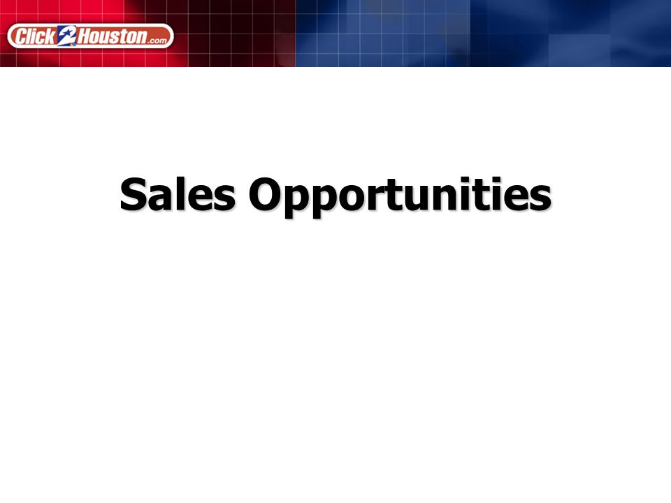 Sales Opportunities