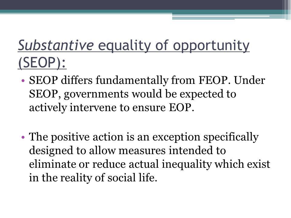 what is substantive equality