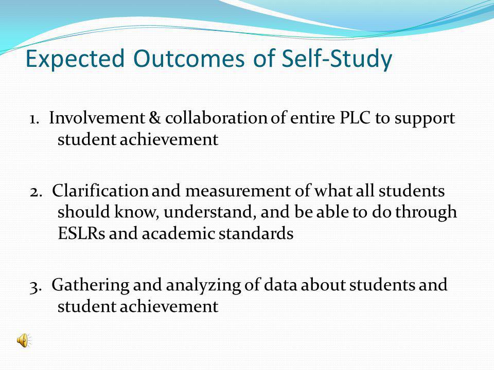 Expected Outcomes of Self-Study 1.