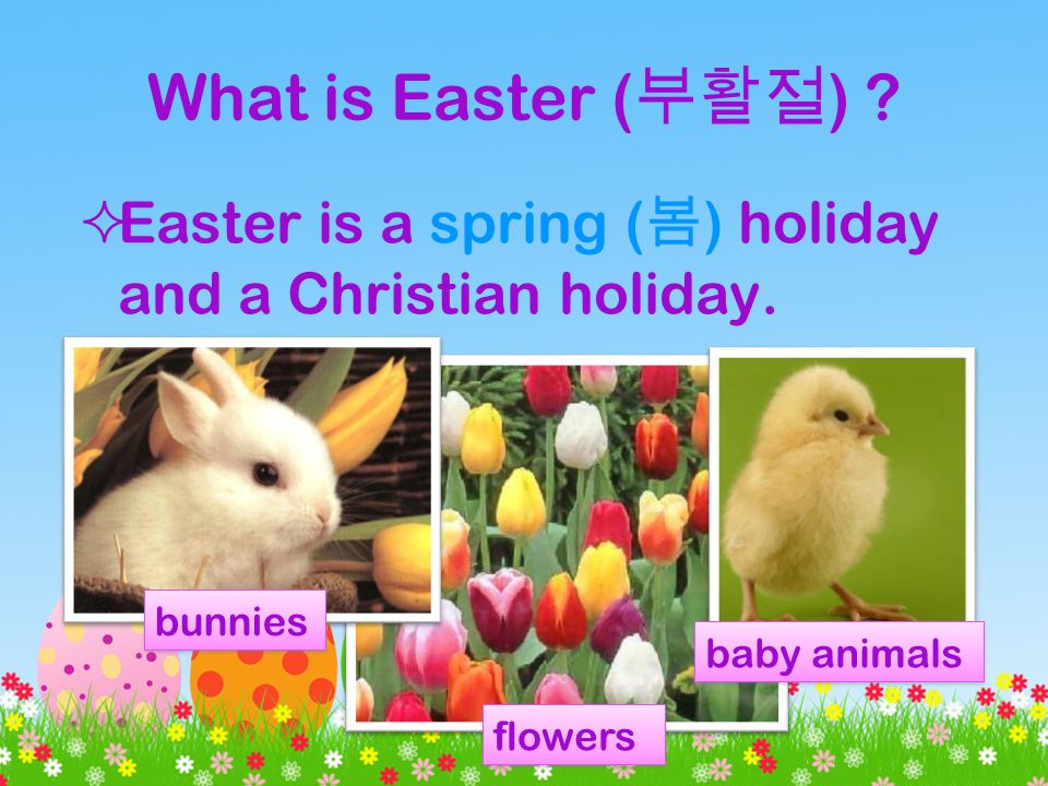 What is Easter ( ) . Easter is a spring ( ) holiday and a Christian holiday.