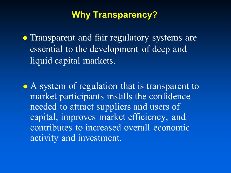 Why Transparency.