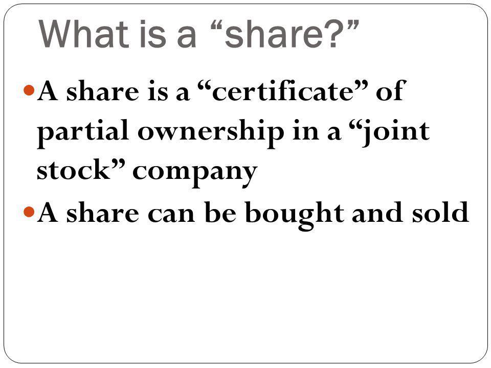 What is a share.