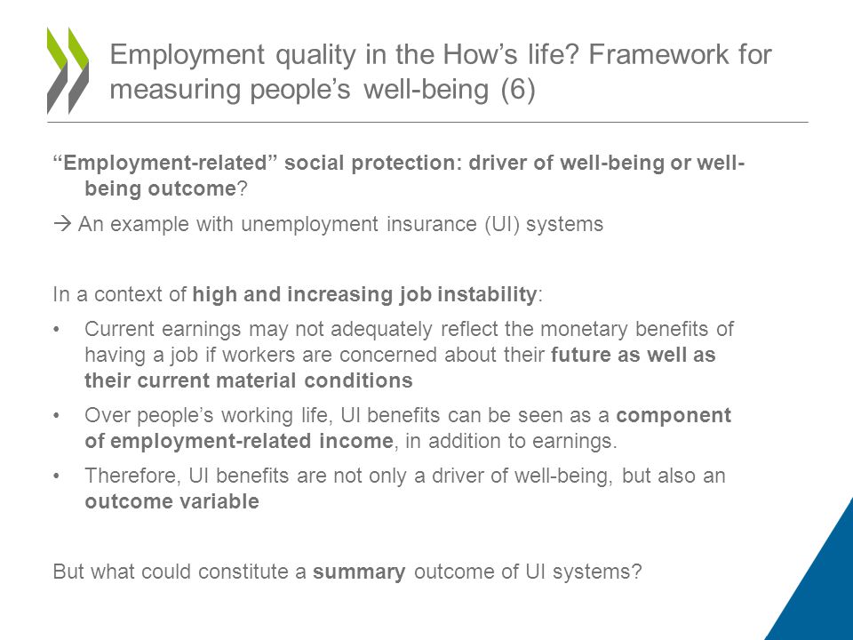 Employment-related social protection: driver of well-being or well- being outcome.