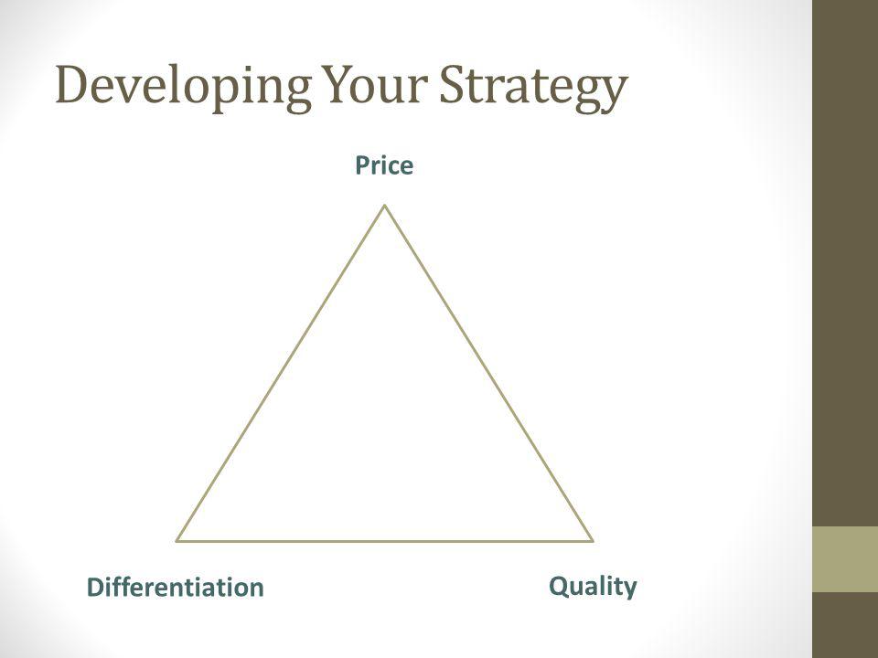Developing Your Strategy Price Quality Differentiation