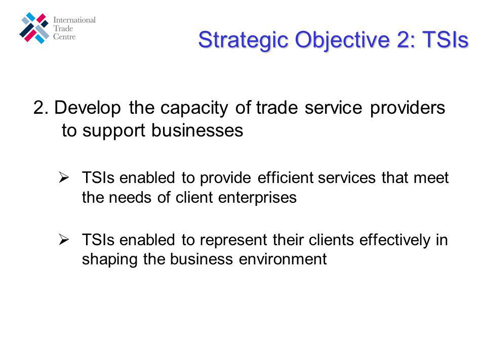 Strategic Objective 2: TSIs 2.