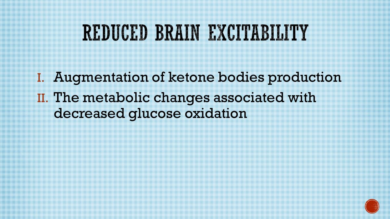 I. Augmentation of ketone bodies production II.
