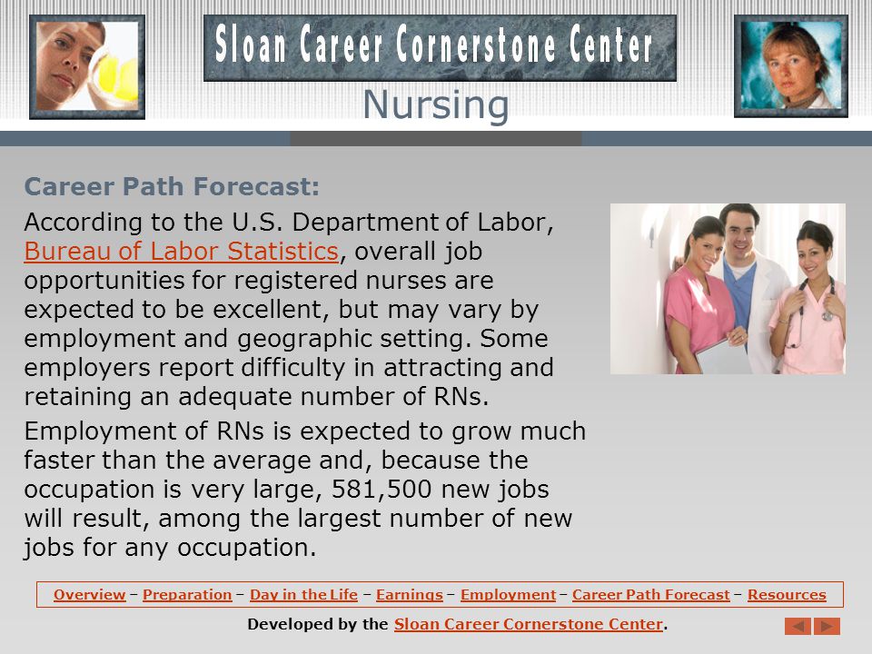 Employment: As the largest health care occupation, registered nurses hold about 2.6 million jobs in the United States.