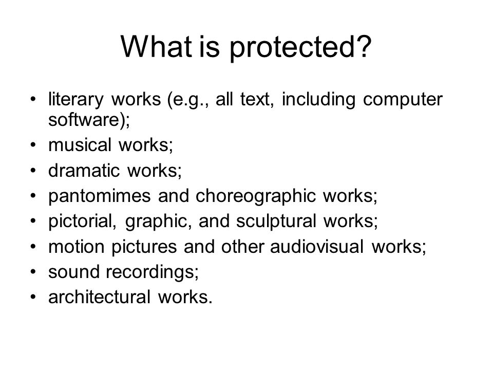 What is protected.