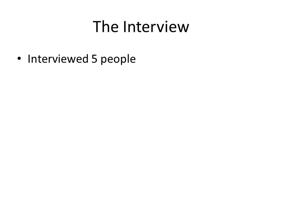 The Interview Interviewed 5 people