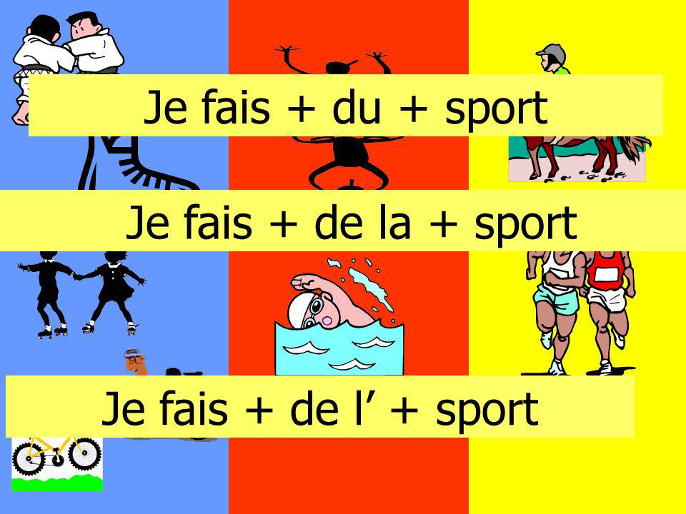 Глагол faire de la natation du Sport du velo французском картинки.