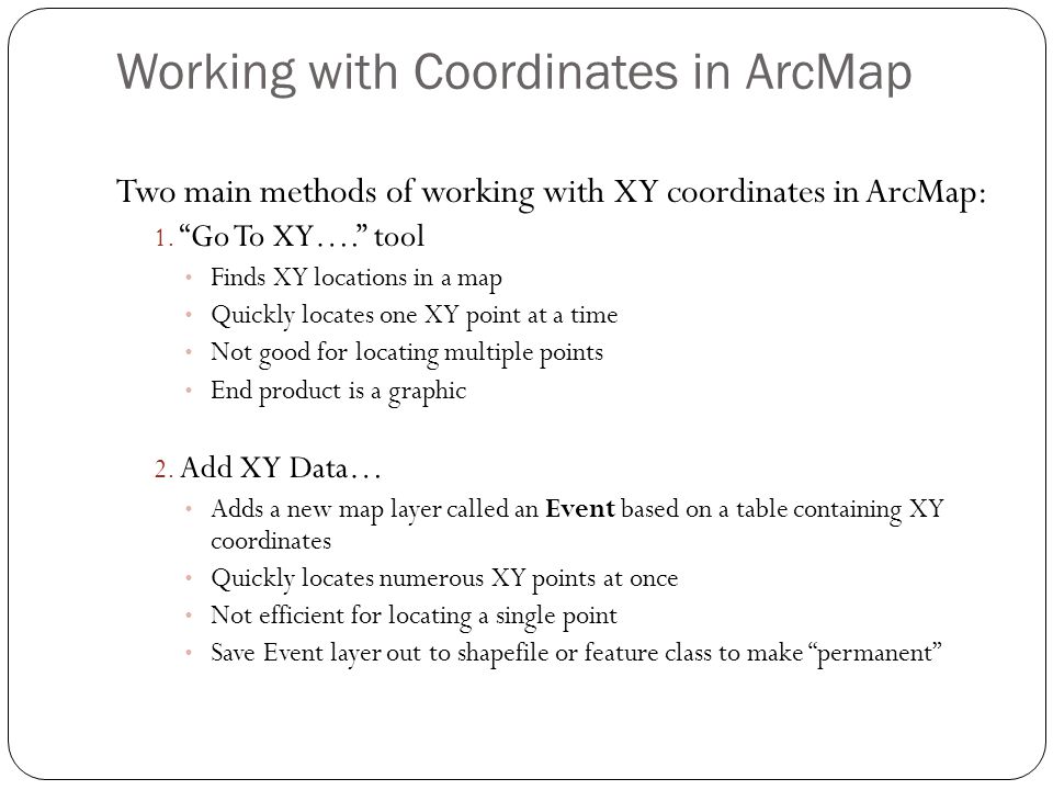 adding xy data to arcmap