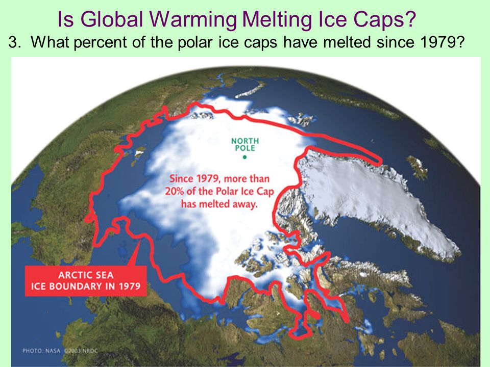 Is Global Warming Melting Ice Caps 3. What percent of the polar ice caps have melted since 1979
