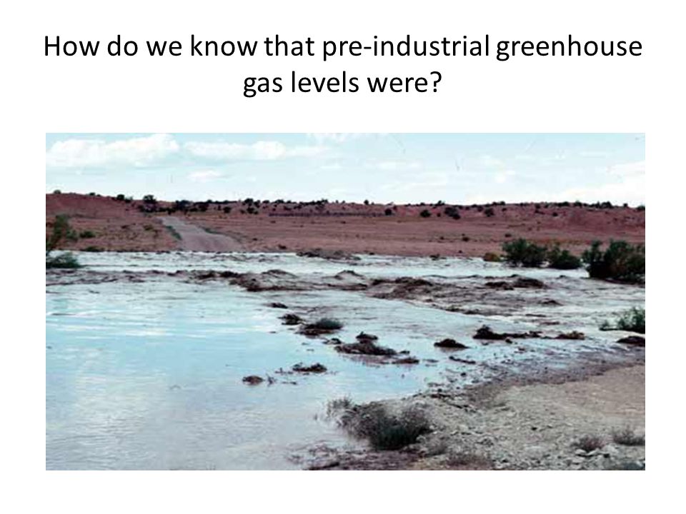 How do we know that pre-industrial greenhouse gas levels were