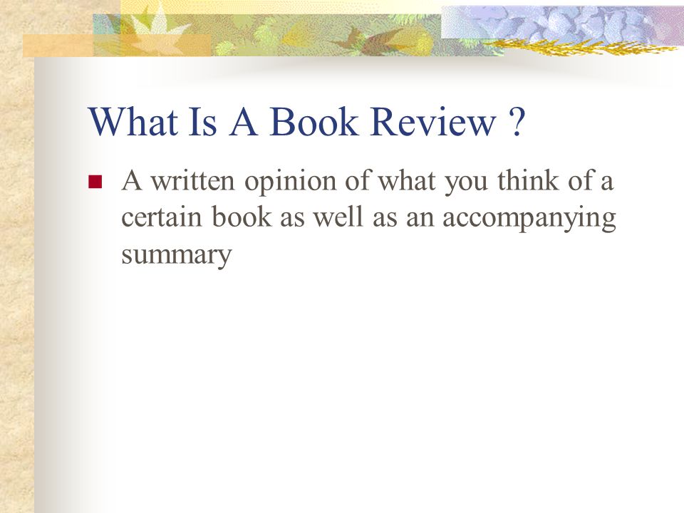 what is a book summary