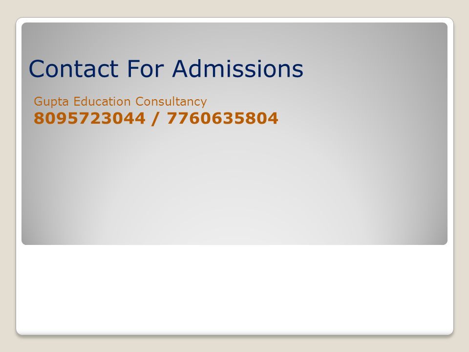 Contact For Admissions Gupta Education Consultancy /