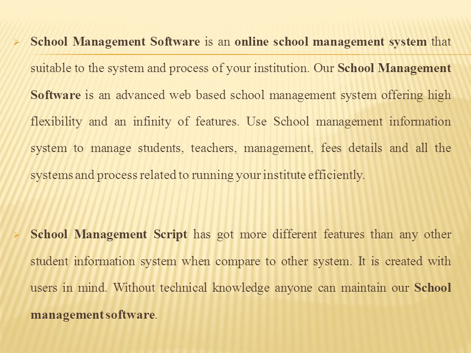  School Management Software is an online school management system that suitable to the system and process of your institution.