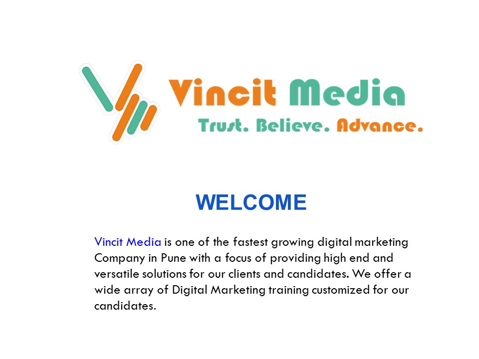 Vincit MediaVincit Media is one of the fastest growing digital marketing Company in Pune with a focus of providing high end and versatile solutions for our clients and candidates.