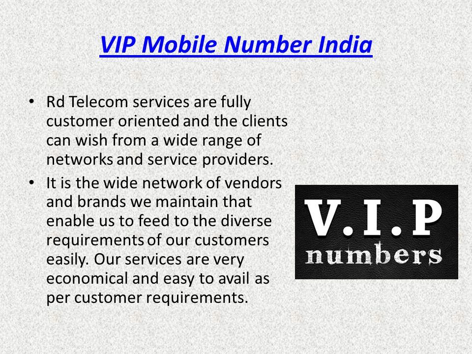 Rd Telecom services are fully customer oriented and the clients can wish from a wide range of networks and service providers.