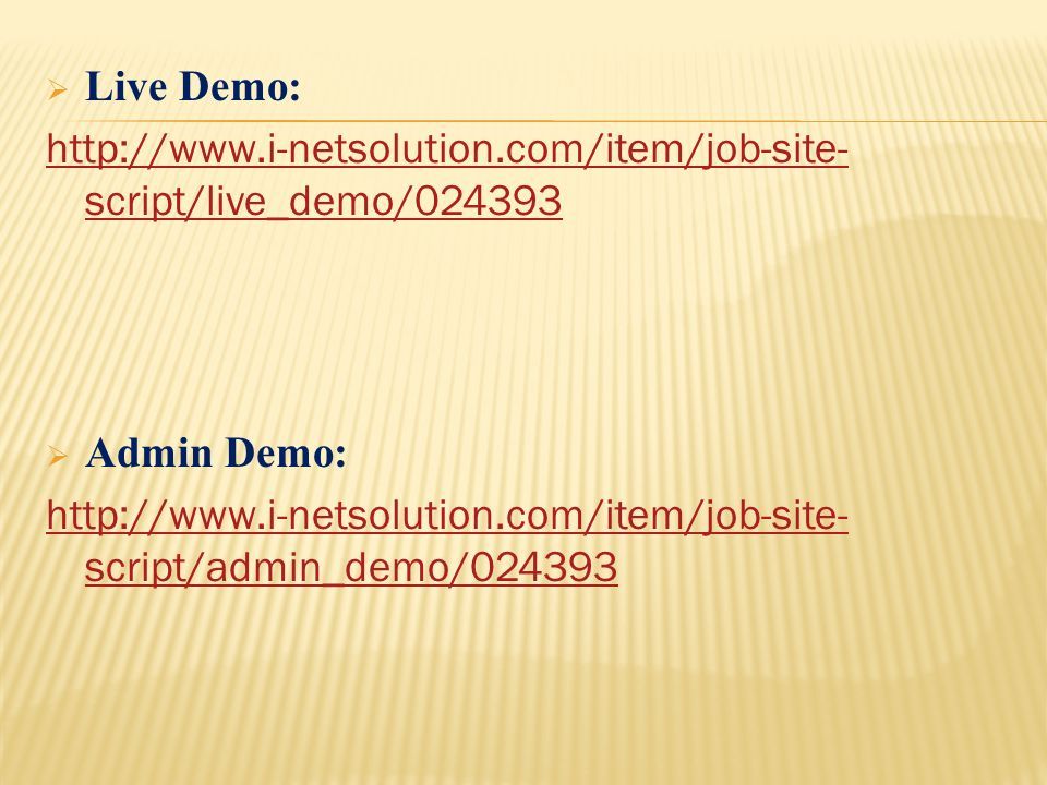  Live Demo:   script/live_demo/  Admin Demo:   script/admin_demo/024393