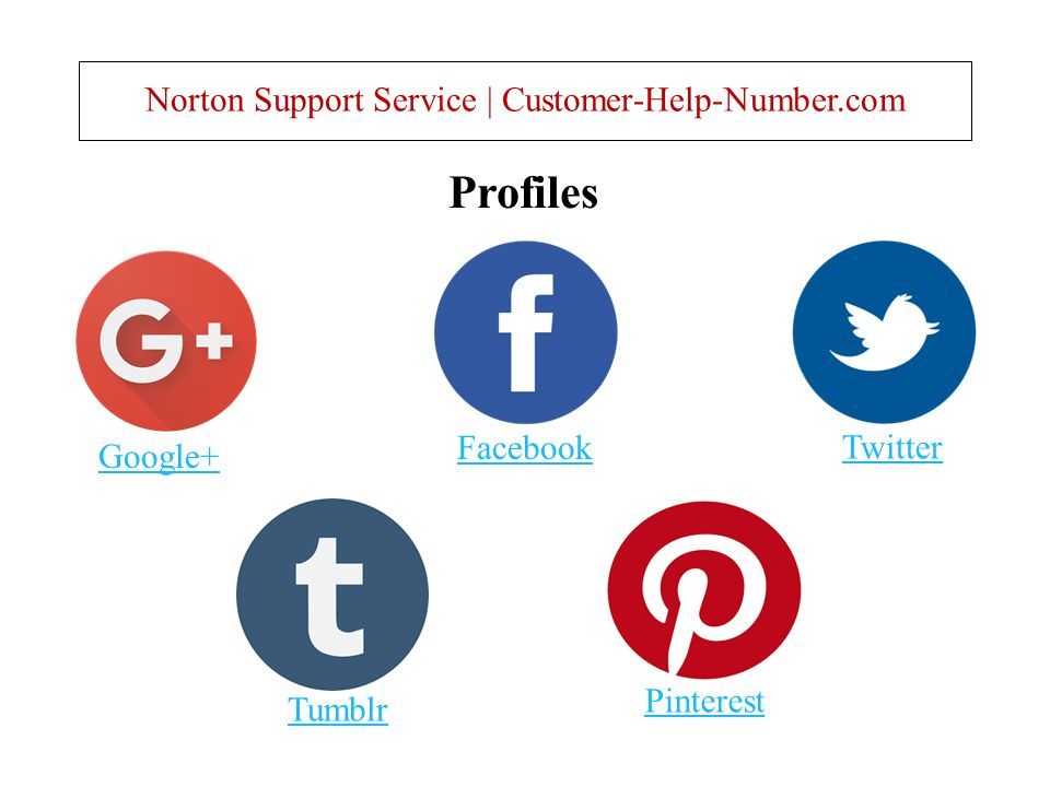 Norton Support Service | Customer-Help-Number.com Profiles Facebook Google+ Twitter Tumblr Pinterest