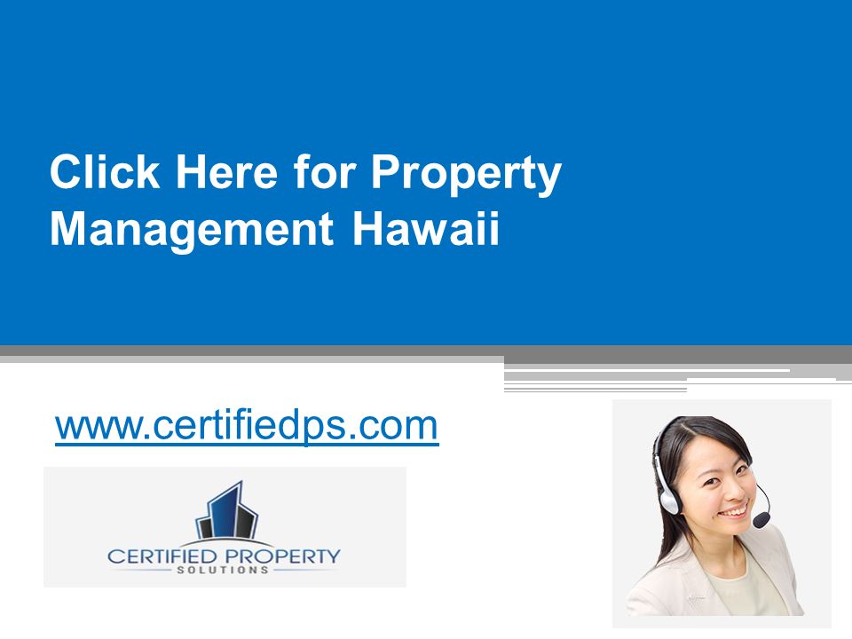 Click Here for Property Management Hawaii
