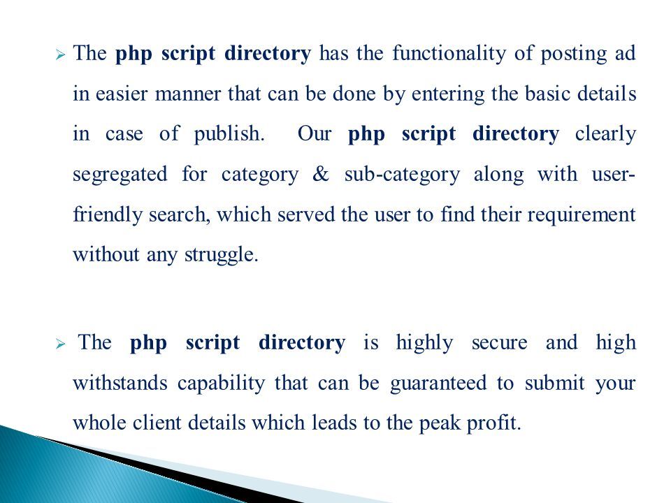  The php script directory has the functionality of posting ad in easier manner that can be done by entering the basic details in case of publish.