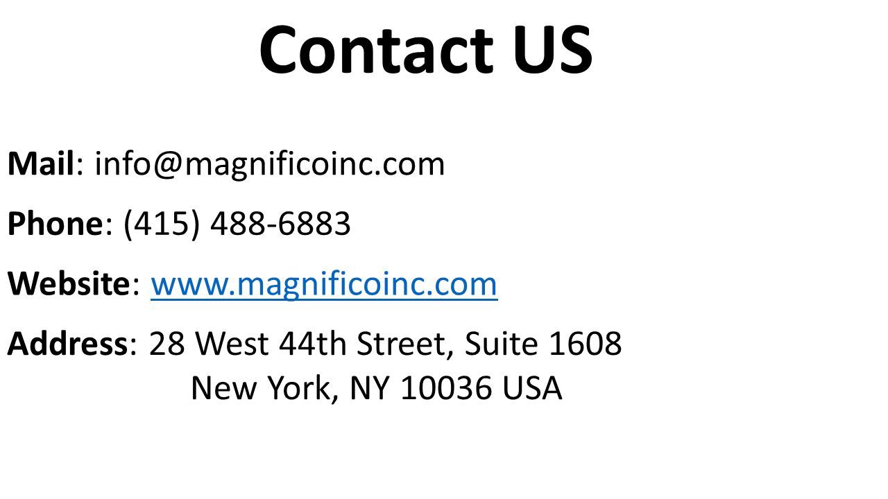 Contact US Mail: Phone: (415) Website:   Address: 28 West 44th Street, Suite 1608 New York, NY USA