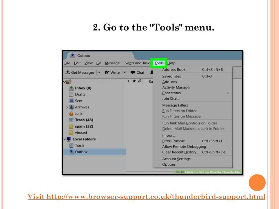 1. Download and install Thunderbird Visit